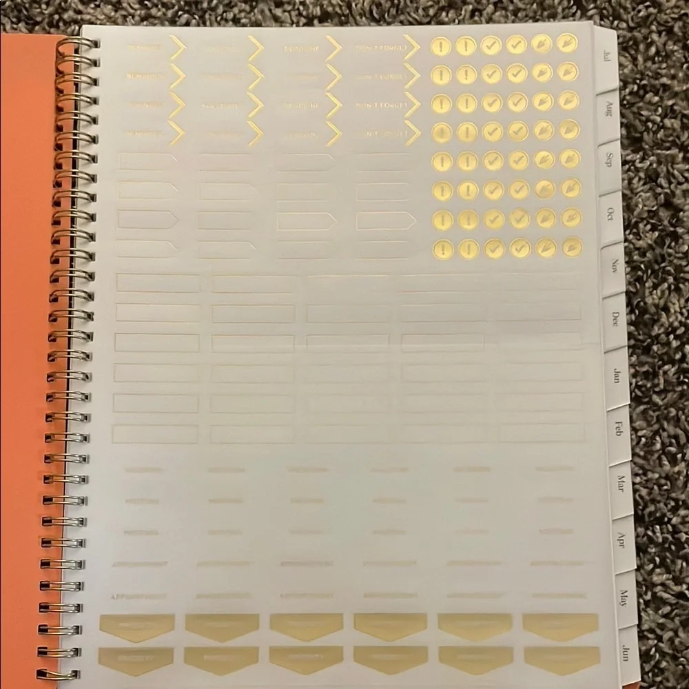 Orange Weekly Monthly Planner